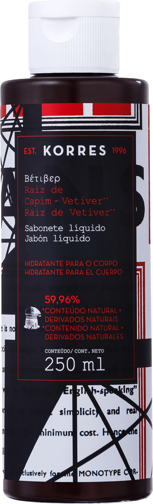 Korres Raiz de Capim-Vetiver - Sabonete Líquido 250ml