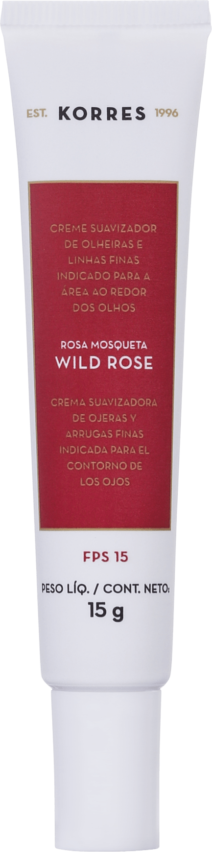 Korres Wild Rose - Creme para Olheiras e Linhas Finas 15g