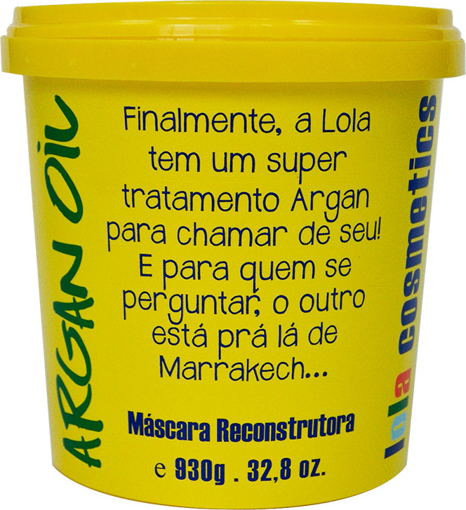 Lola Cosmetics Argan Oil - Máscara Reconstrutora 930g