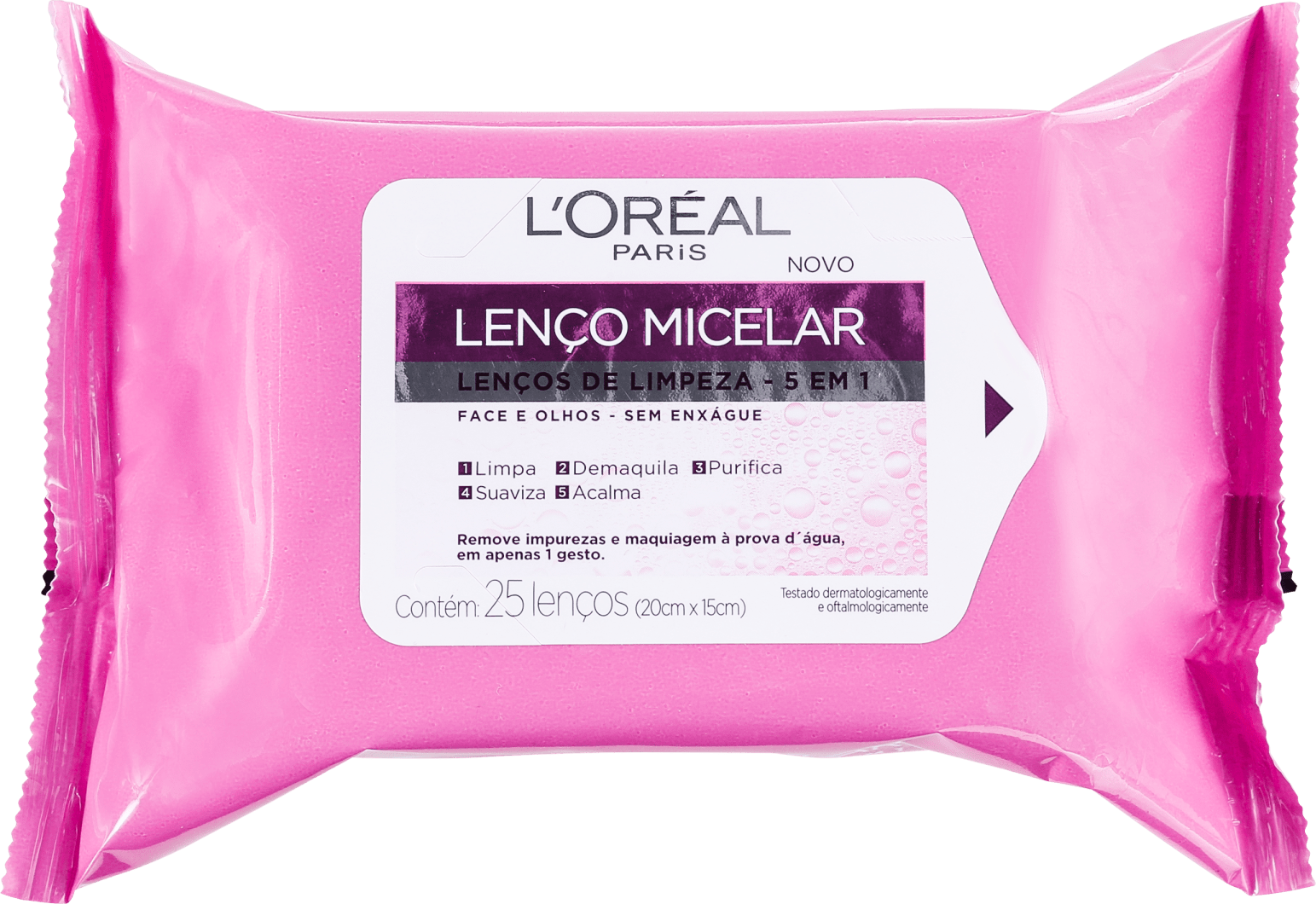 L'Oréal Paris Dermo Expertise Lenço Micelar 5 Em 1 - Lenço Demaquilante (25 unidades)