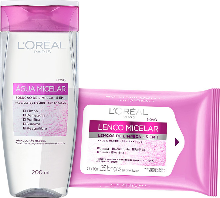 Kit L'Oréal Paris Dermo Expertise Micelar 5 em 1 Demaquilante (2 produtos)
