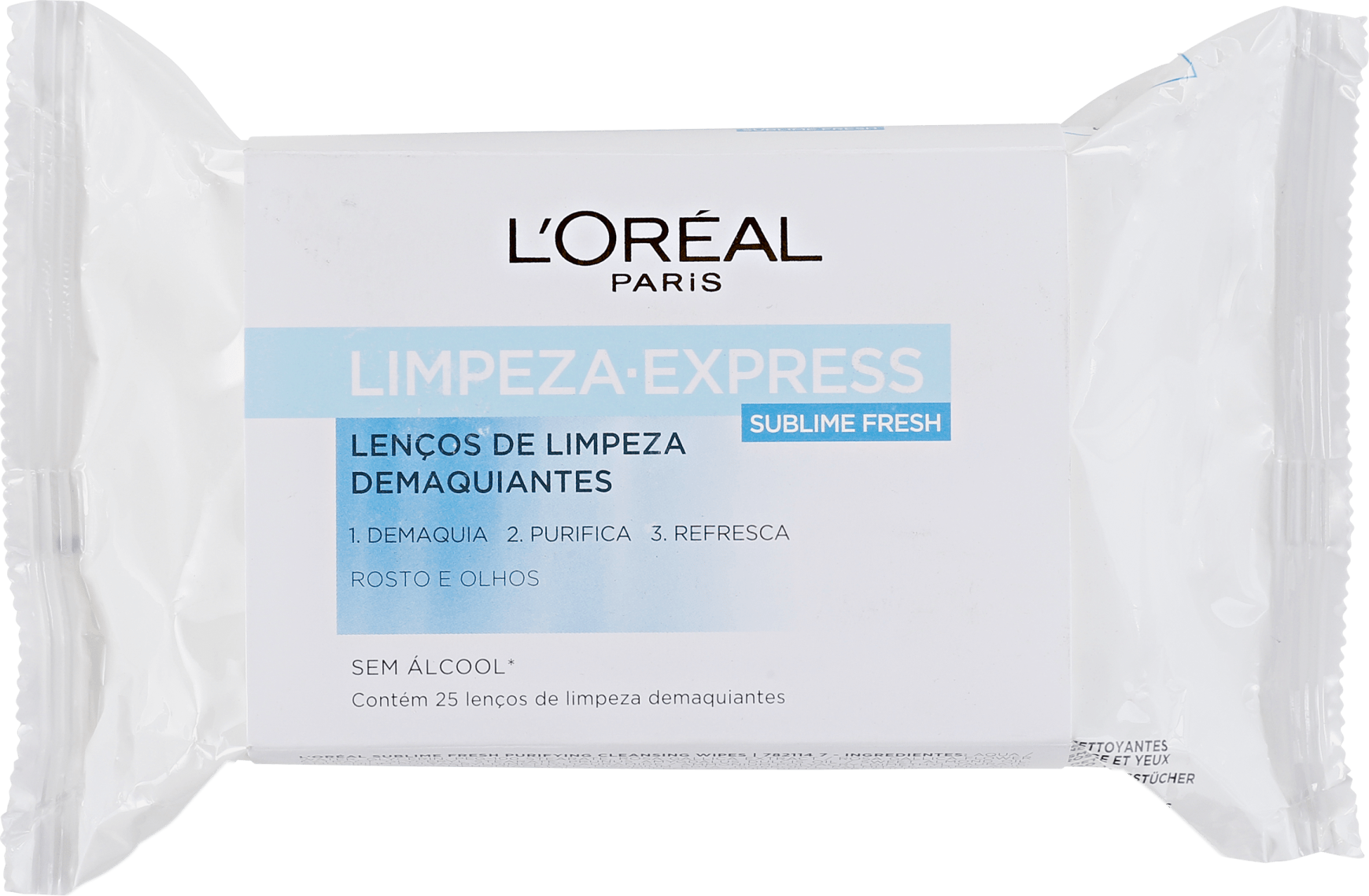 L'Oréal Paris Limpeza Express Dermo-Expertise - Lenço Demaquilante (25 unidades)
