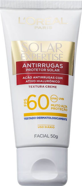 L'Oréal Paris Solar Expertise Antirrugas FPS 60 - Protetor Solar Facial 50g