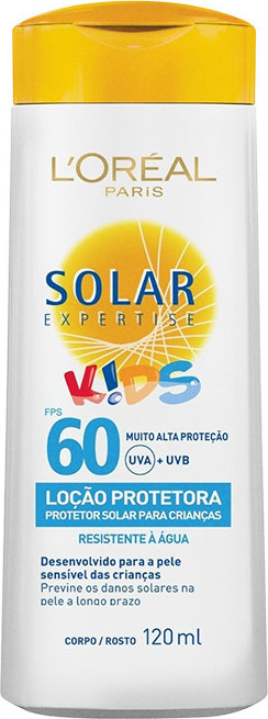 L'Oréal Paris Solar Expertise Kids Loção Protetora FPS 60 - Protetor Solar Infantil Facial 120ml