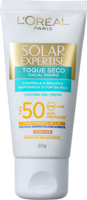 L'Oréal Paris Solar Expertise Toque Seco FPS 50 - Protetor Solar com Cor 50g