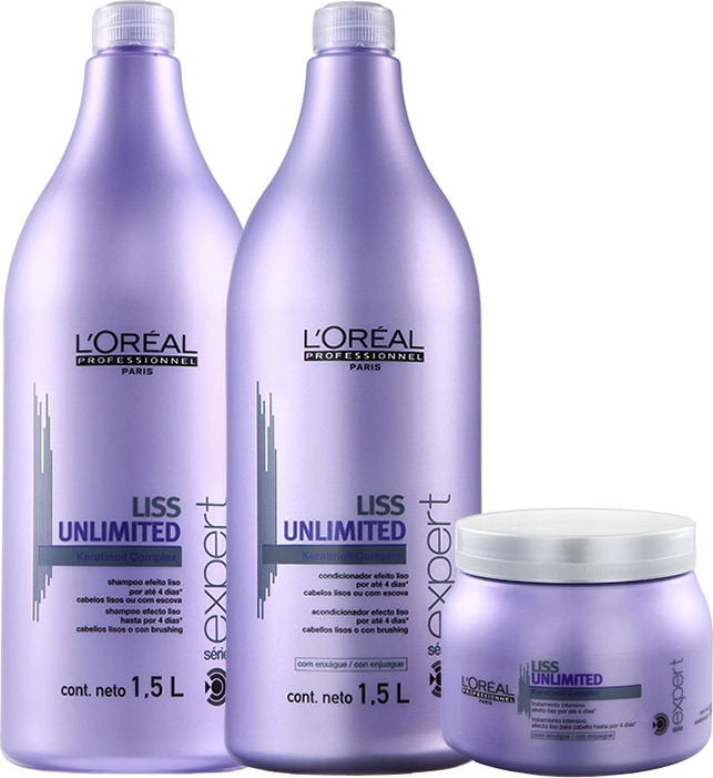 L'Oréal Professionnel Liss Unlimited Salon Treatment Kit (3 Produtos)