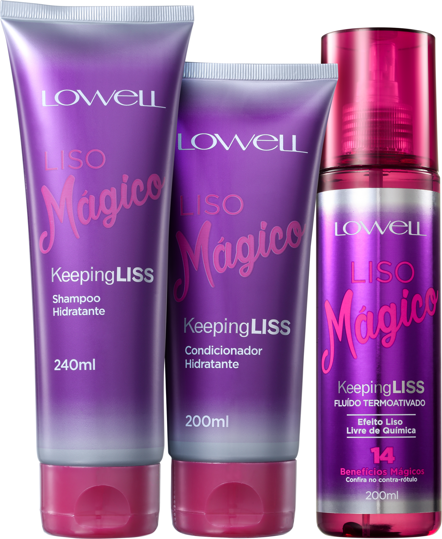 Lowell Keeping Liss Liso Mágico Intenso Kit (3 produtos)