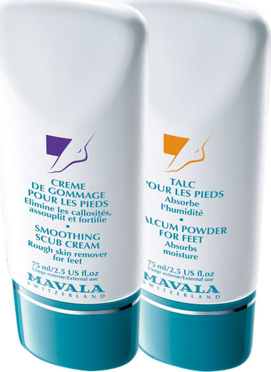 Kit Mavala Somoothing Scrub Cream e Talcum Powder for Feet (2 produtos)