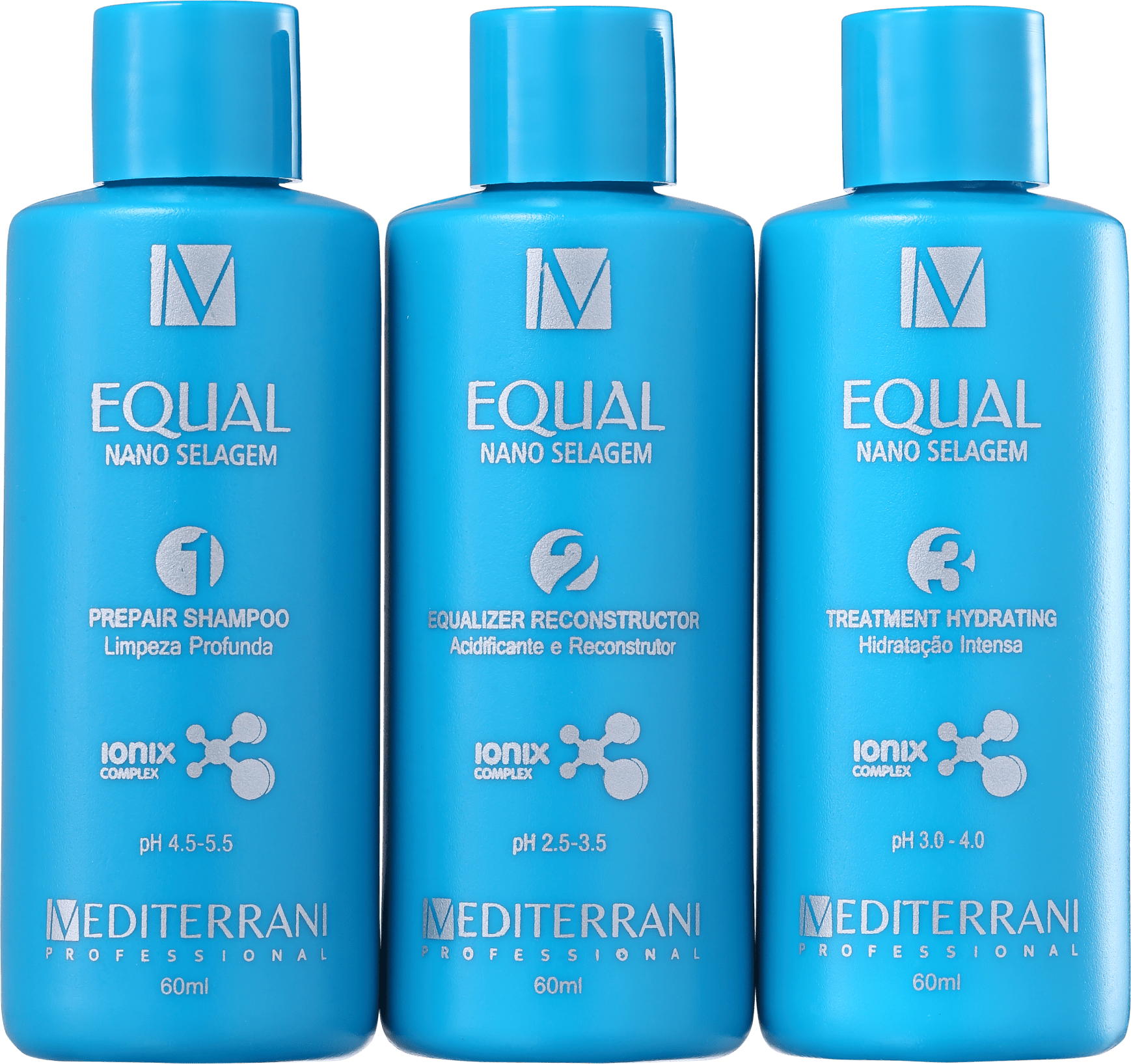 Mediterrani Equal System Ultra Alinhamento e Brilho 3D Kit (3 Produtos)