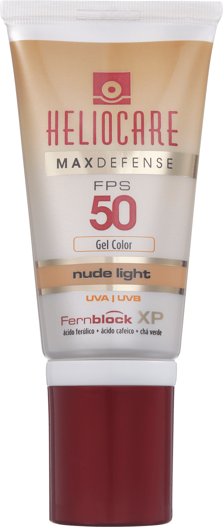 Melora Heliocare Max Defense Gel Color Nude Light FPS 50 - Protetor Solar com Cor 50g