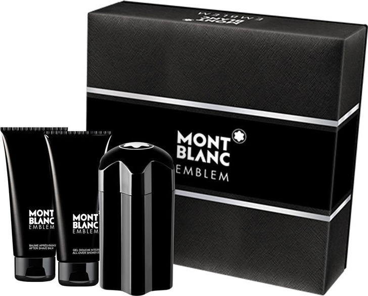 Conjunto Emblem Montblanc Masculino - Eau de Toilette 100ml + Gel de Banho 100ml + Pós-Barba 100ml