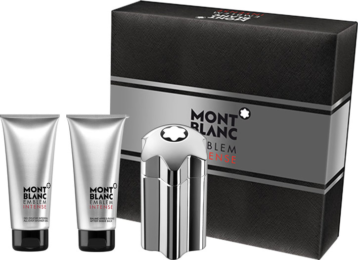 Conjunto Emblem Intense Montblanc Masculino - Eau de Toilette 100ml + Gel de Banho 100ml + Pós-Barba 100ml