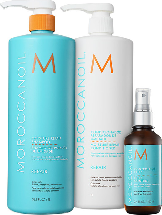 Moroccanoil Moisture Repair Frizz Control Kit (3 Produtos)