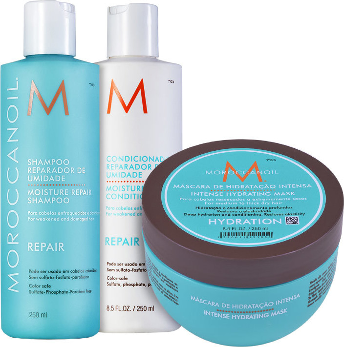 Moroccanoil Repair Hydrating Mask Kit (3 Produtos)