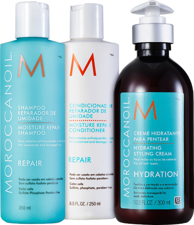 Moroccanoil Repair Hydration Creme Kit (3 Produtos)