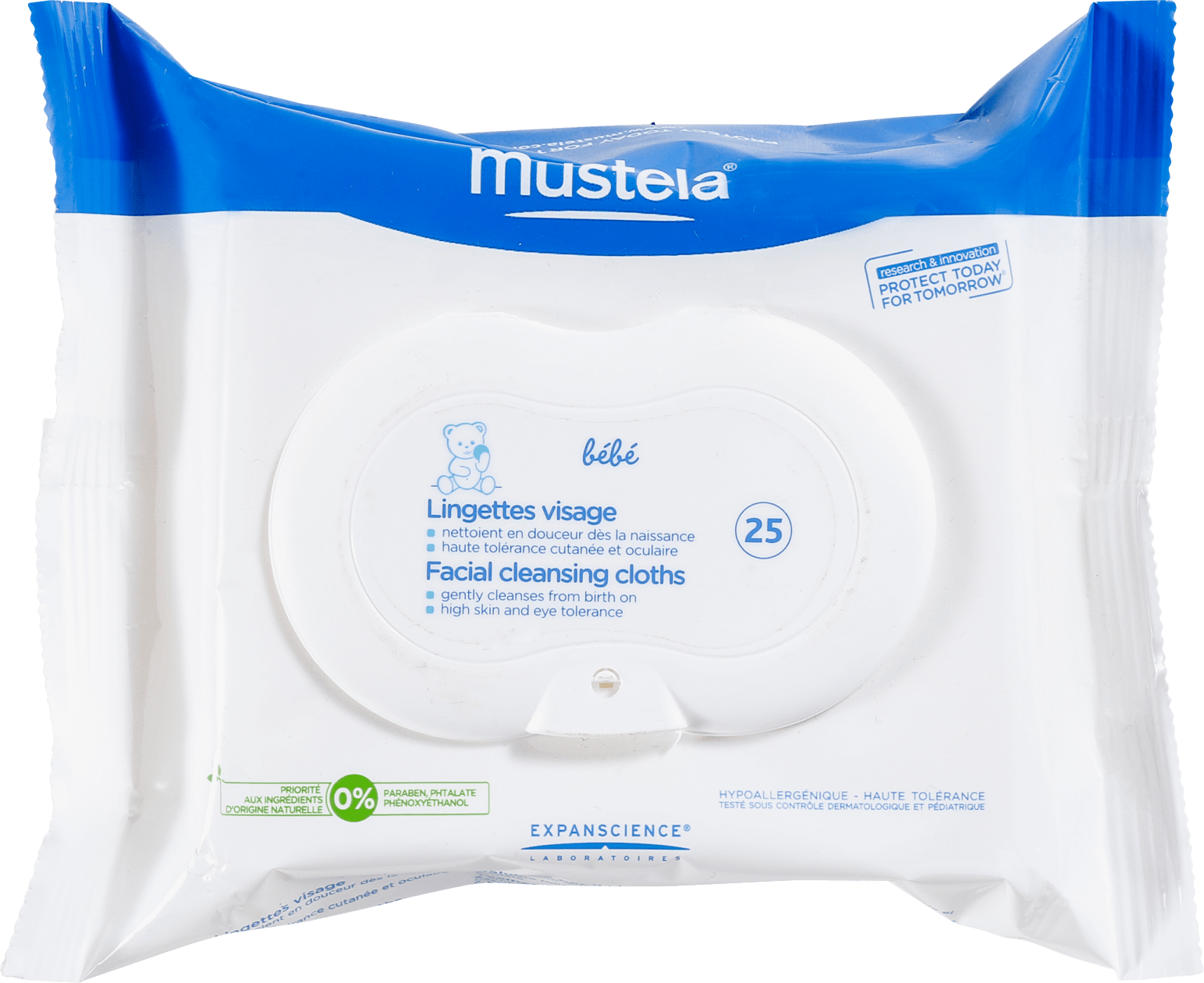 Mustela Bébé Lingettes Visage - Lenços de Limpeza (25 unidades)