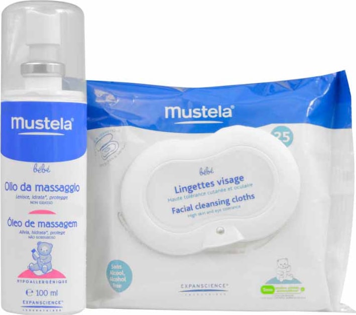Kit Mustela Bébé Lingettes de Massage (2 produtos)