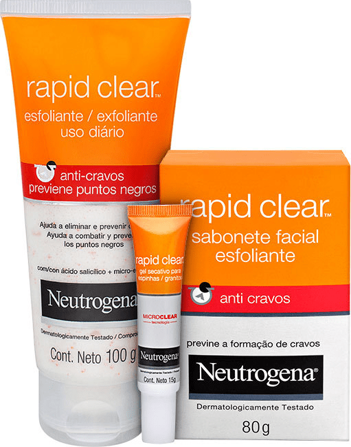 Kit Neutrogena Rapid Clear Trio (3 produtos)