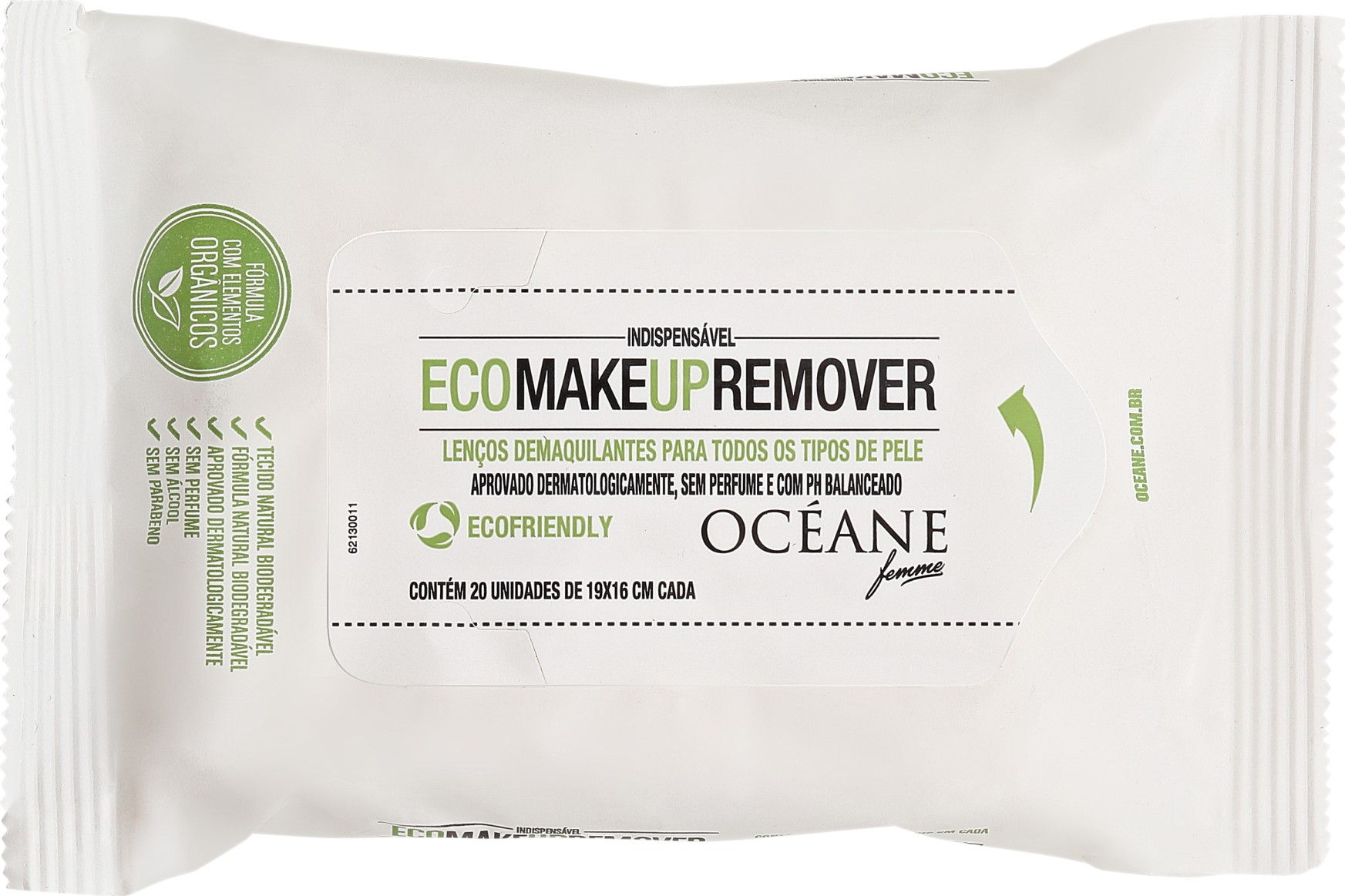 Océane Femme Eco Make Up Remover - Lenço Demaquilante (20unidades)
