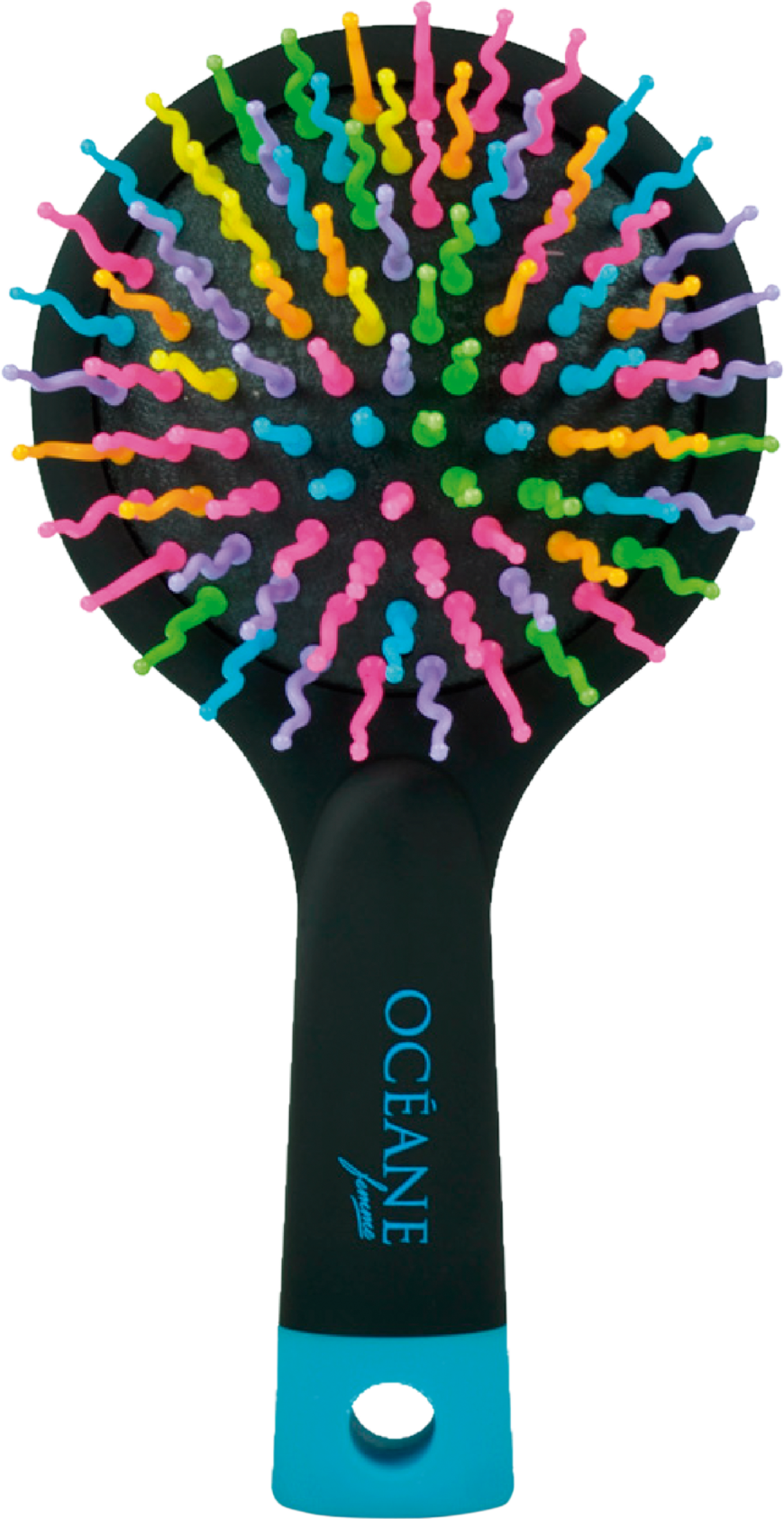 Océane Femme Rainbow Brush Preta - Escova Almofadada Pequena