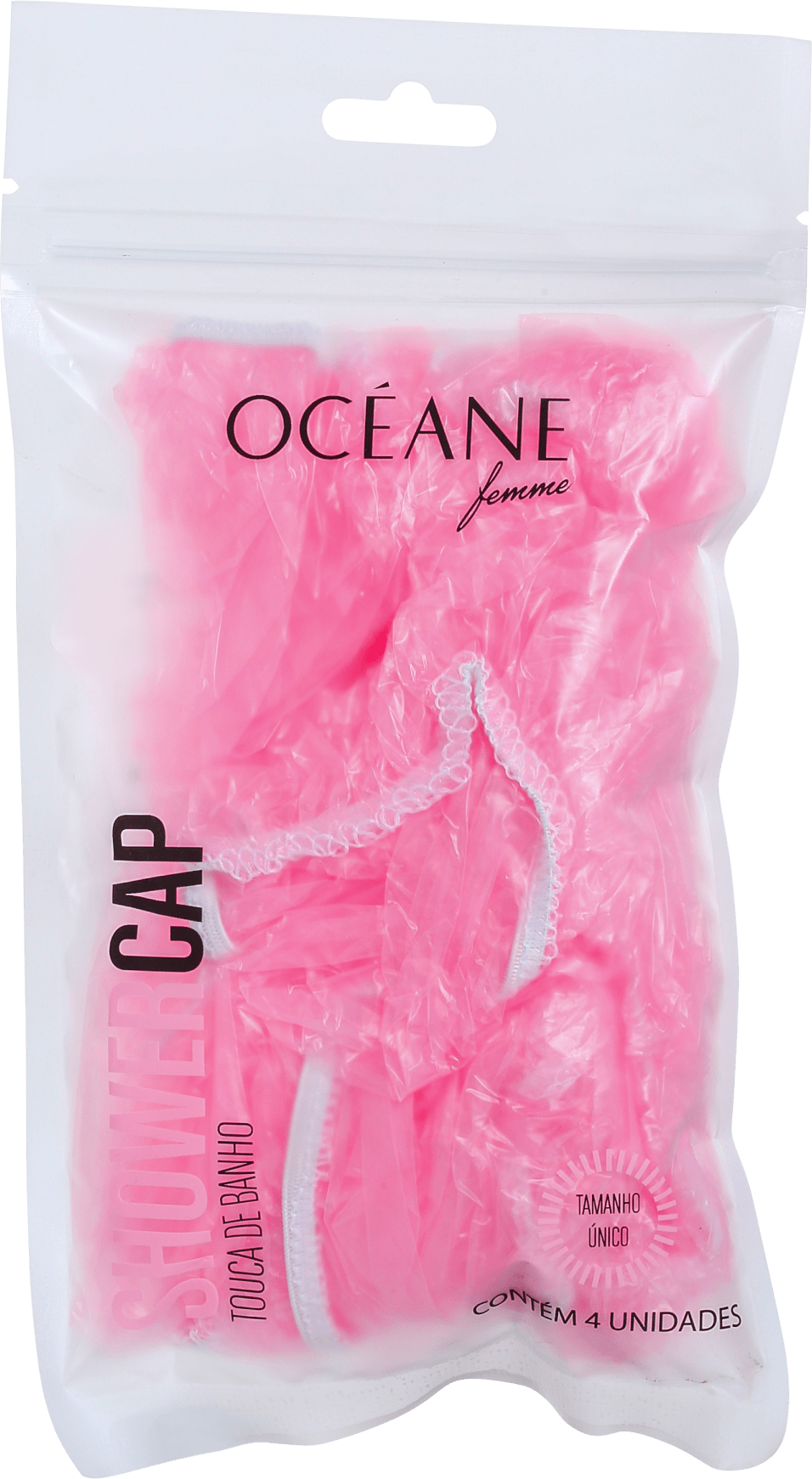 Océane Femme Shower Cap Rosa - Toca de Banho (4 unidades)