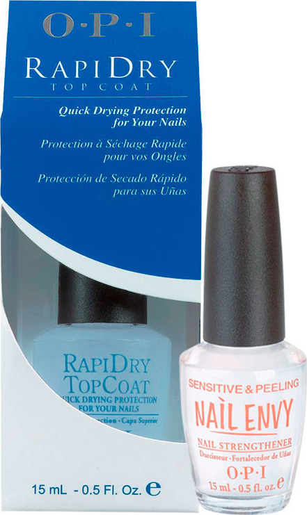 OPI Sensitive e Peeling e Rapidry Top Coat Kit (2 Produtos)