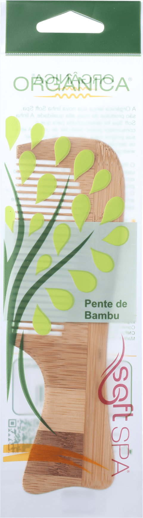 Orgânica Bambu Cabo Médio - Pente de Cabelo
