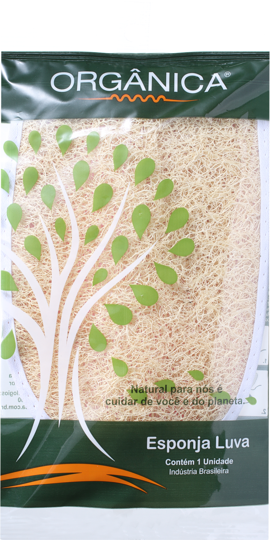 Orgânica Esponja Luva Meio Oval - Esponja de Banho (1 unidade)