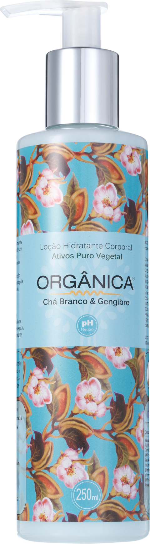 Orgânica Puro Vegetal Chá Branco e Gengibre - Loção Hidratante Corporal 250ml