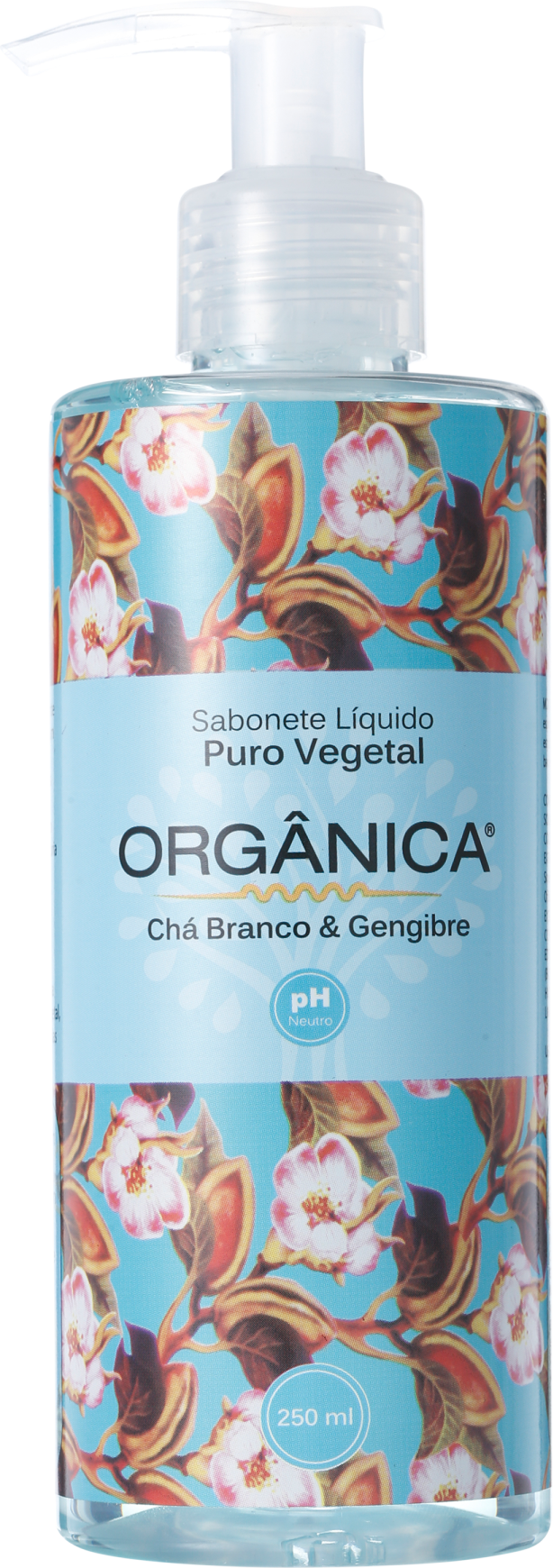 Orgânica Puro Vegetal Chá Branco e Gengibre - Sabonete Líquido 250ml
