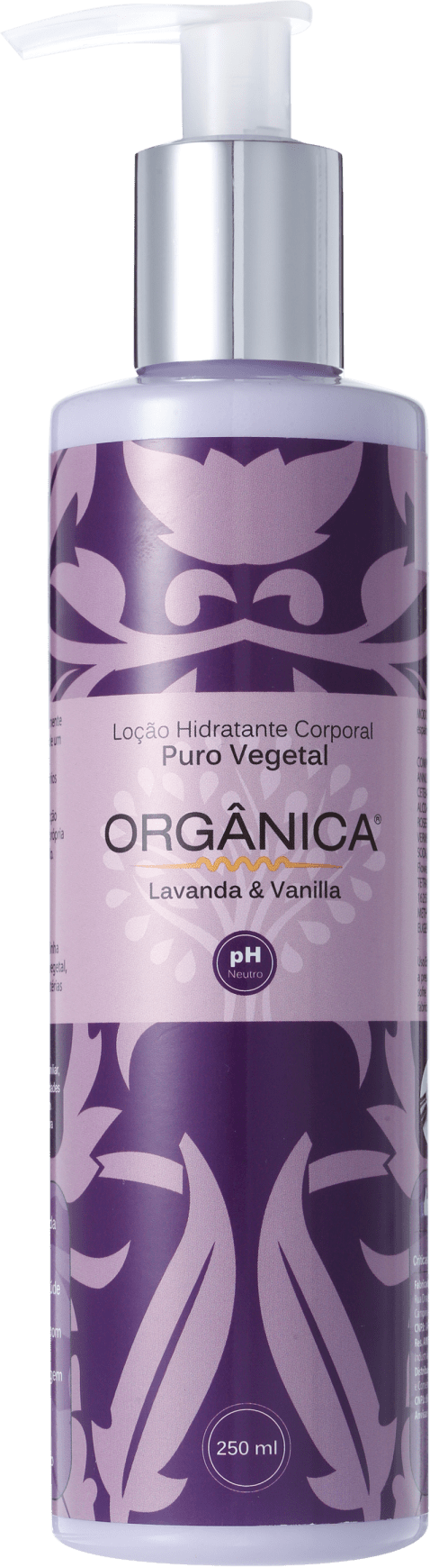 Orgânica Puro Vegetal Lavanda e Vanilla - Loção Hidratante Corporal 250ml