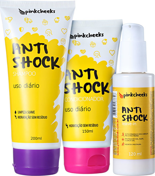 Pink Cheeks Anti Shock Trio Kit (3 Produtos)