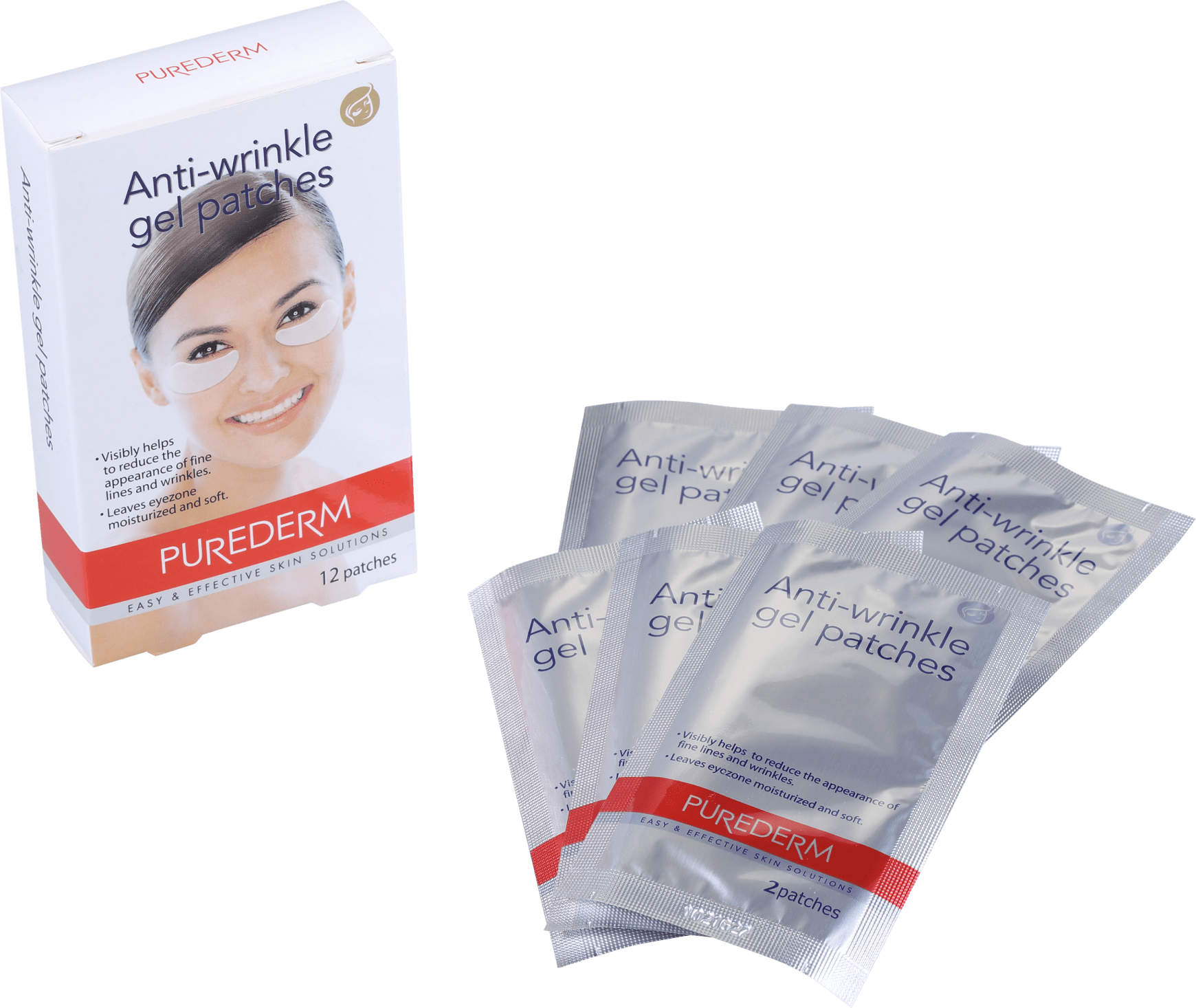Purederm Anti-Wrinkle Gel Patches - Adesivo Rejuvenescedor para os Olhos (6 unidades)