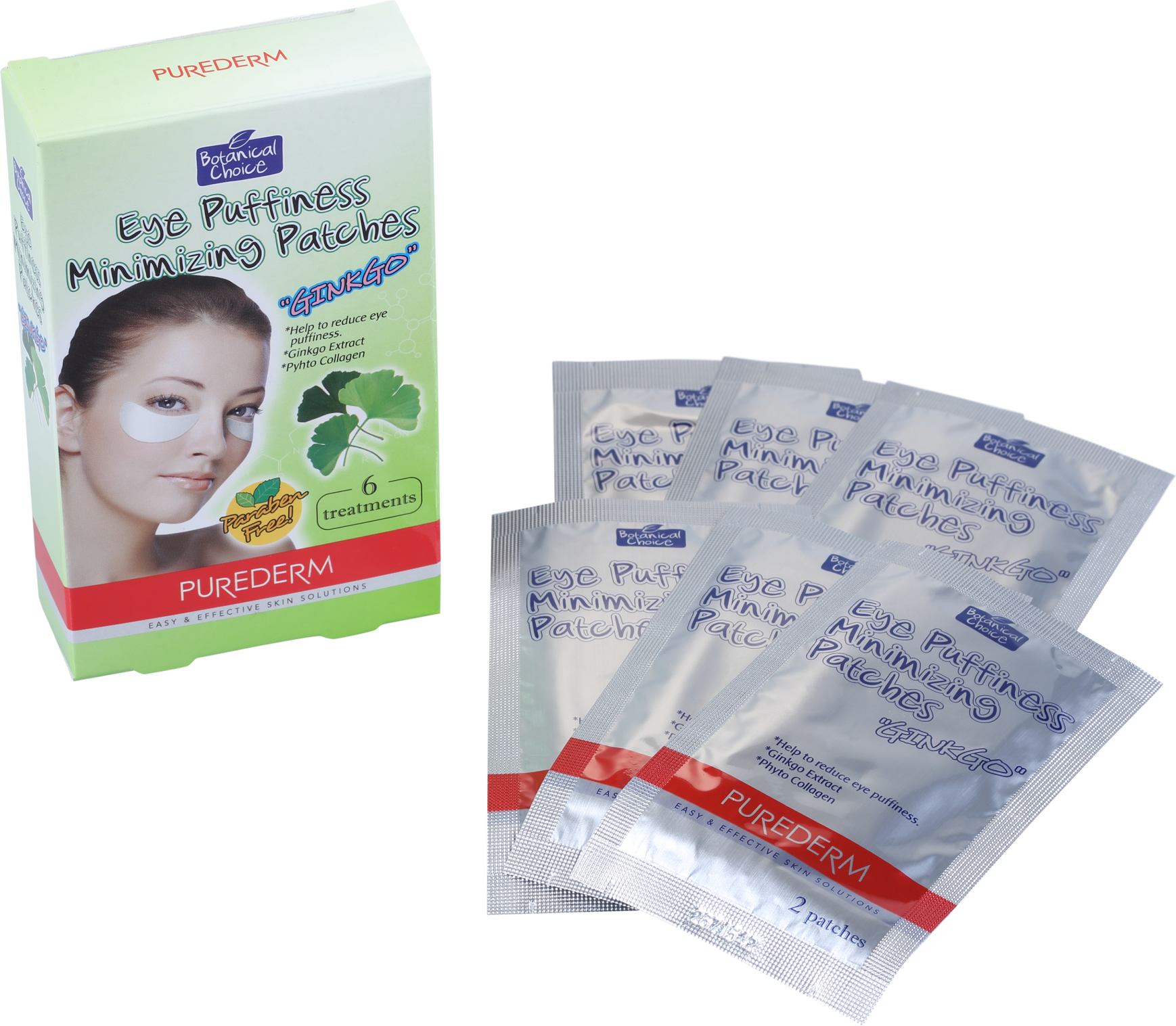 Purederm Ginko - Adesivo Redutor de Inchaço para os Olhos (6 unidades)