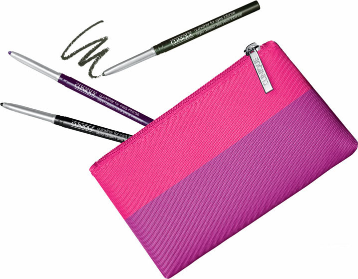 Kit Clinique Quickliner Intense Color - Lápis de Olho 3x14g + Nécessaire