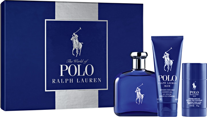 Conjunto Polo Blue Ralph Lauren Masculino - Eau de Toilette 125ml + Gel de Banho 100ml + Desodorante 75ml
