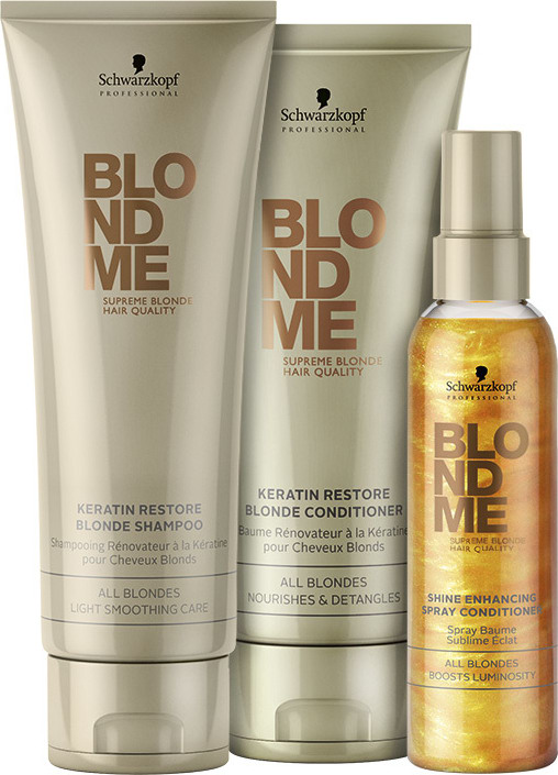 Schwarzkopf Professional Blondme Keratin Shine Kit (3 Produtos)