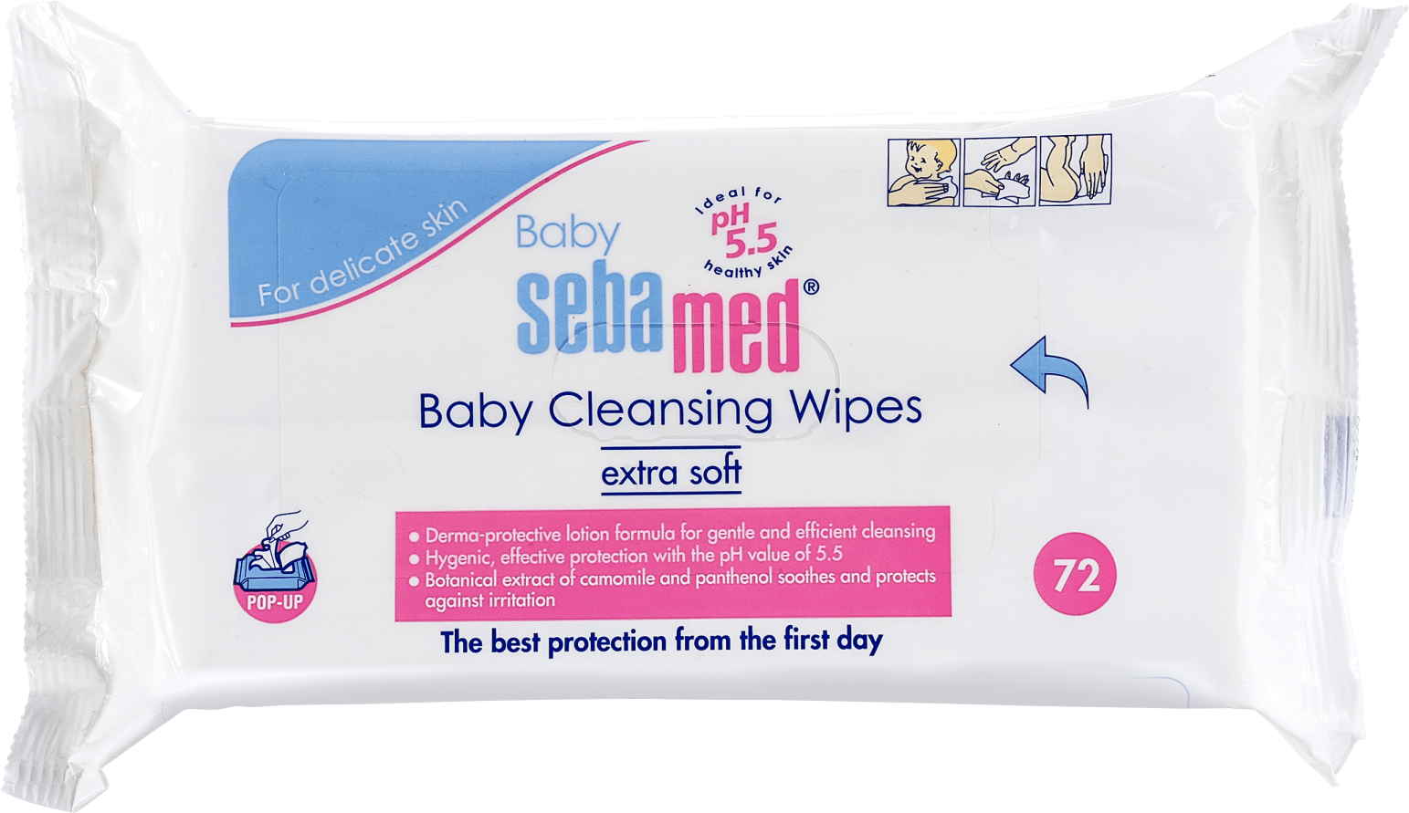 Sebamed Baby Cleansing Wet - Lenços de Limpeza (72 unidades)