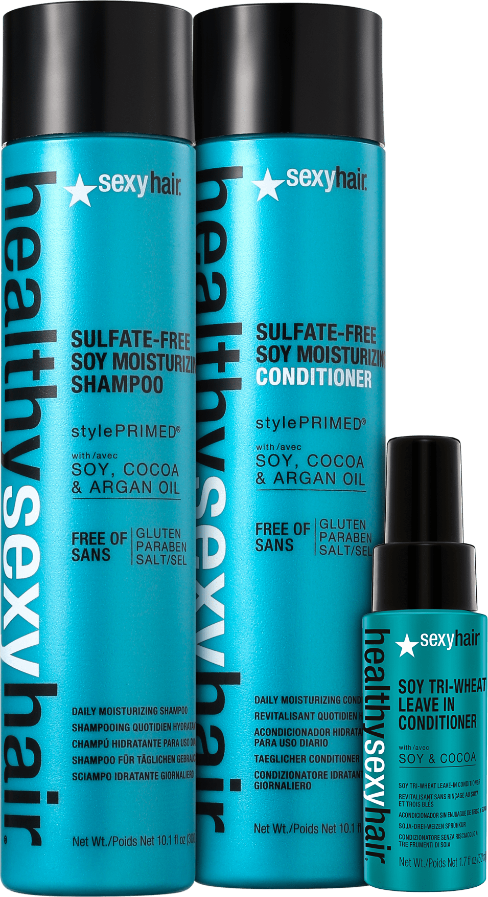 Sexy Hair Healthy Soy Moisturizing Triplo Kit (3 Produtos)