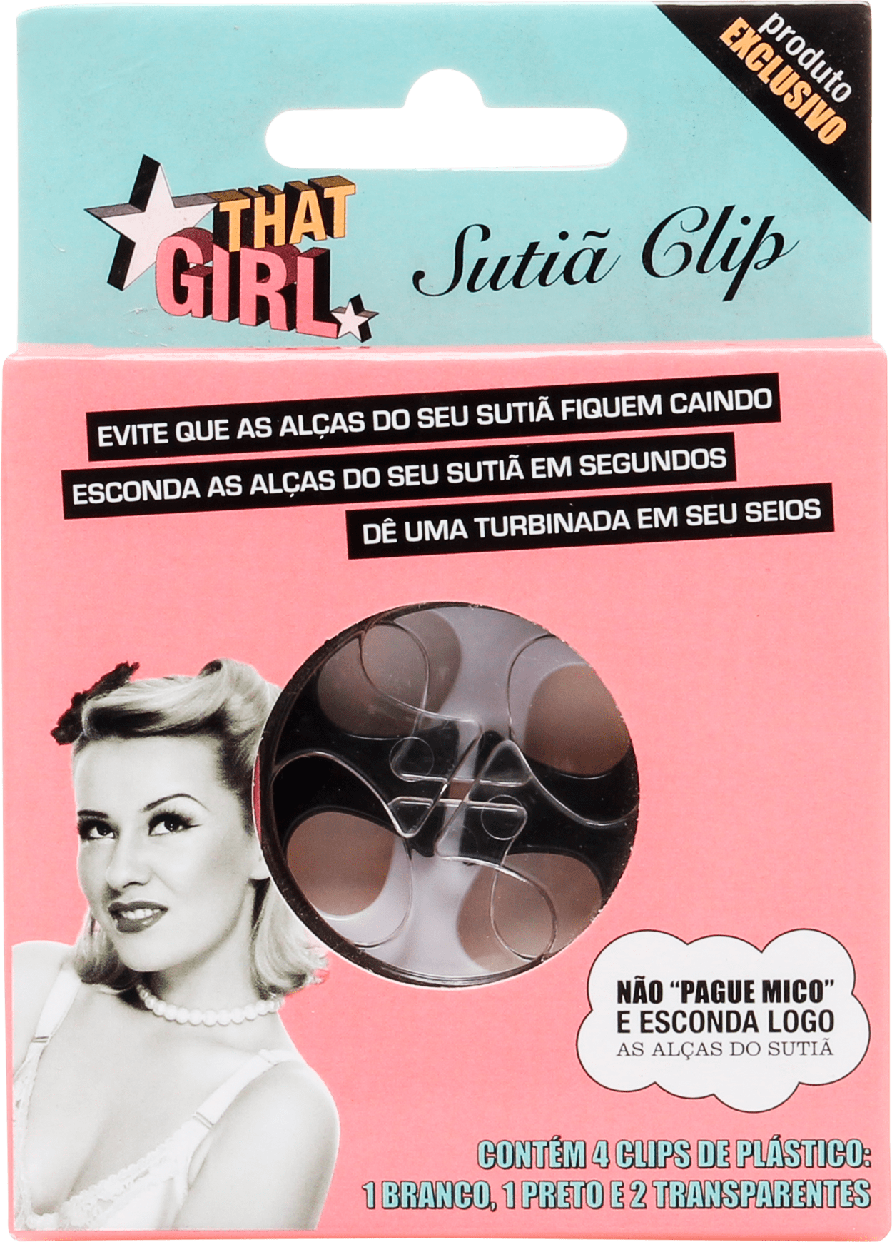 That Girl Sutiã Clip - Prendedor para Alça de Sutiã (4 unidades)