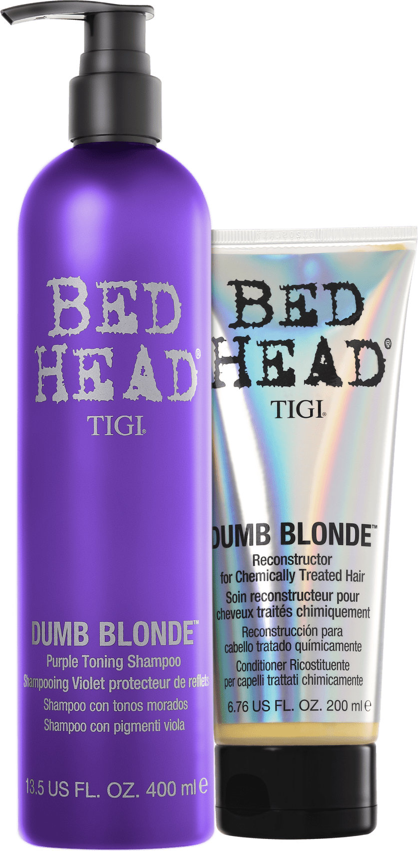 TIGI Bed Head Dumb Blonde Purple Toning Duo Kit (2 Produtos)
