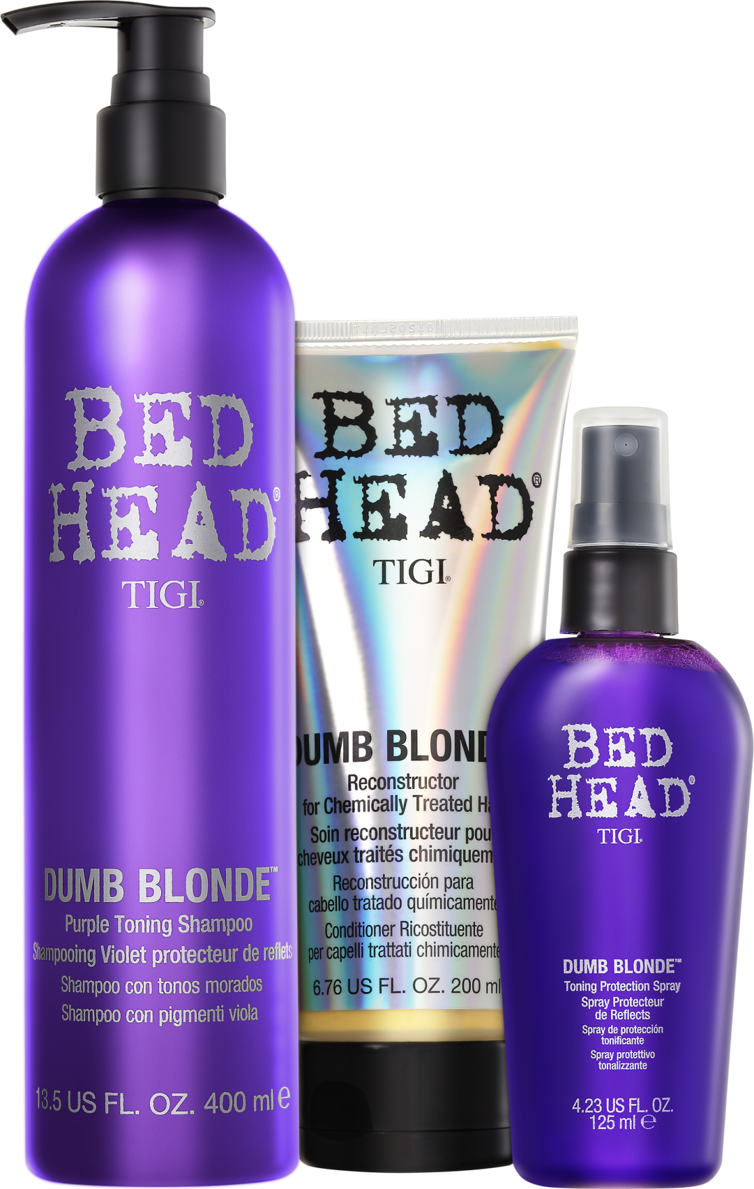 TIGI Bed Head Dumb Blonde Purple Toning Trio Kit (3 Produtos)