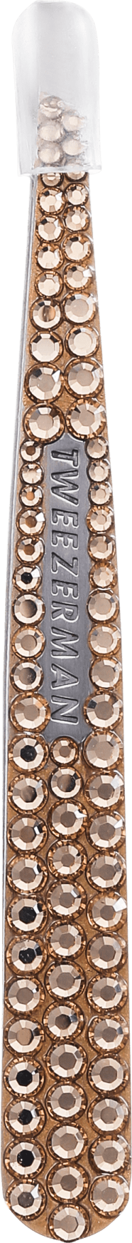 Tweezerman Slant Swarovski - Pinça Dourada
