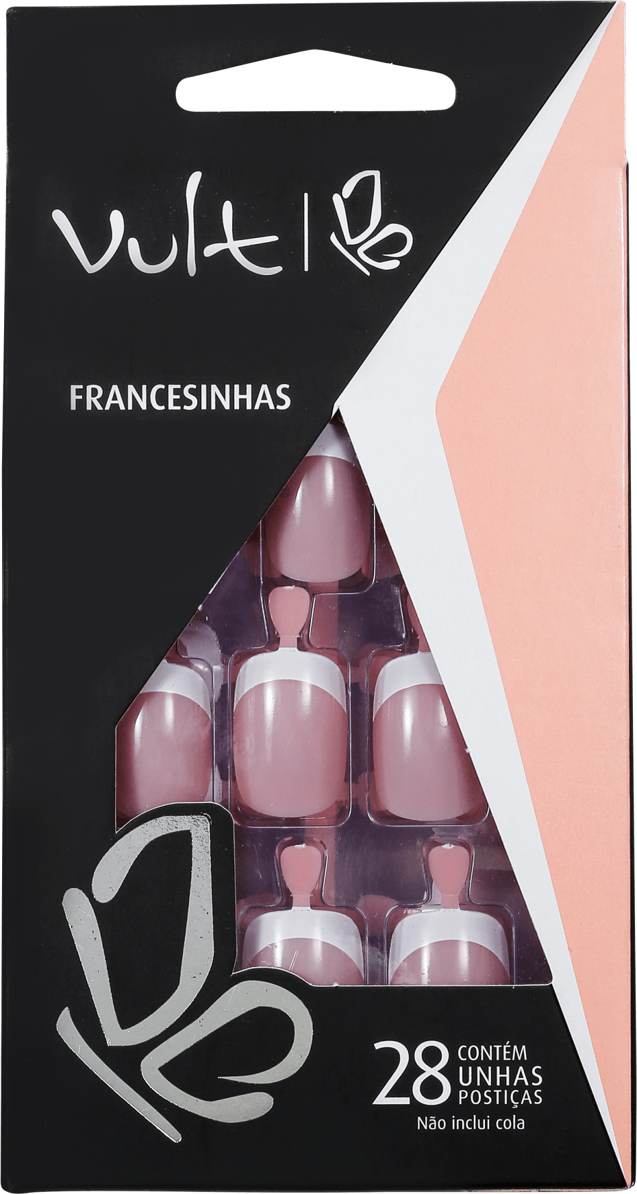 Vult Francesinha Rosa Média - Unhas Postiças (28 unidades)