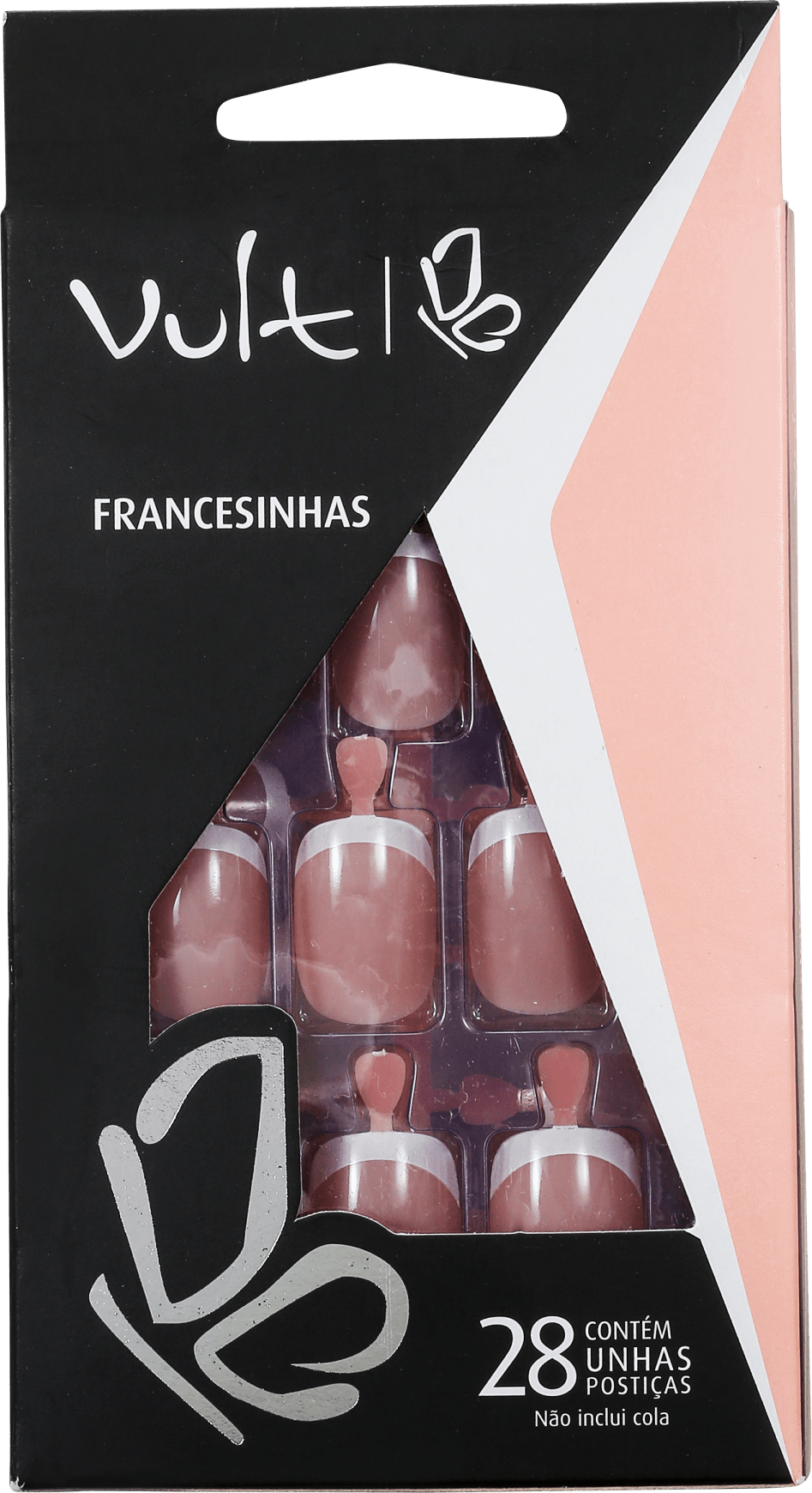 Vult Francesinha Salmão Curta - Unhas Postiças (28 unidades)