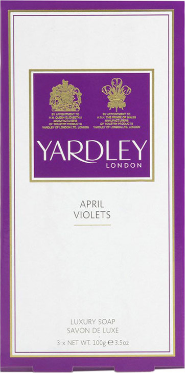 Yardley April Violets Luxury Soap - Kit de Sabonetes 3x100g