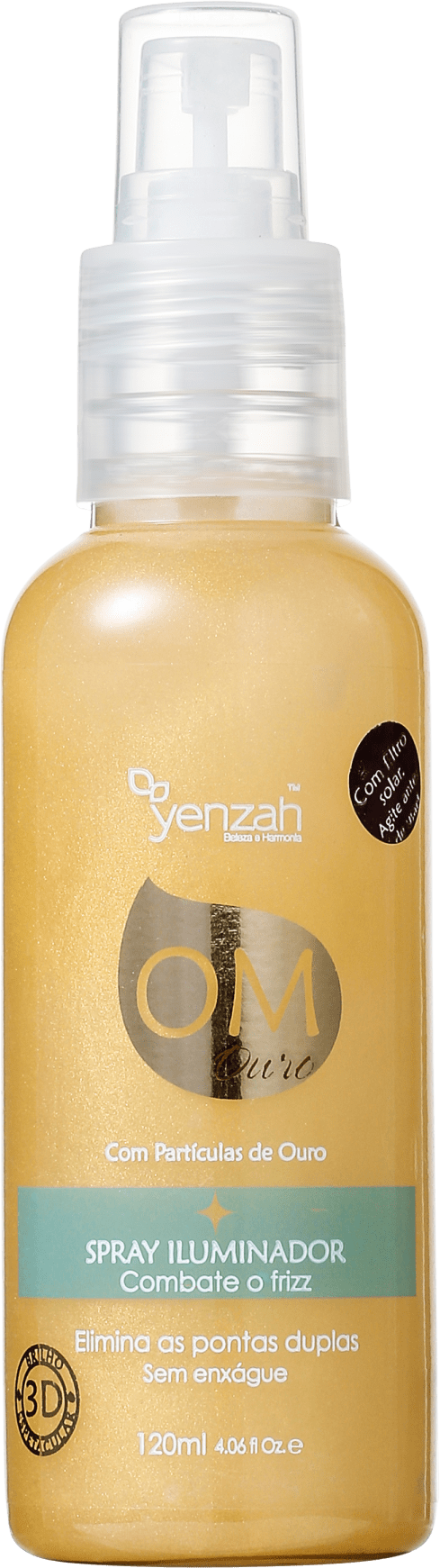 Yenzah OM Ouro Iluminador - Spray de Brilho 120ml
