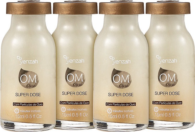 Yenzah OM Ouro Super Dose - Ampola de Tratamento 4x15ml