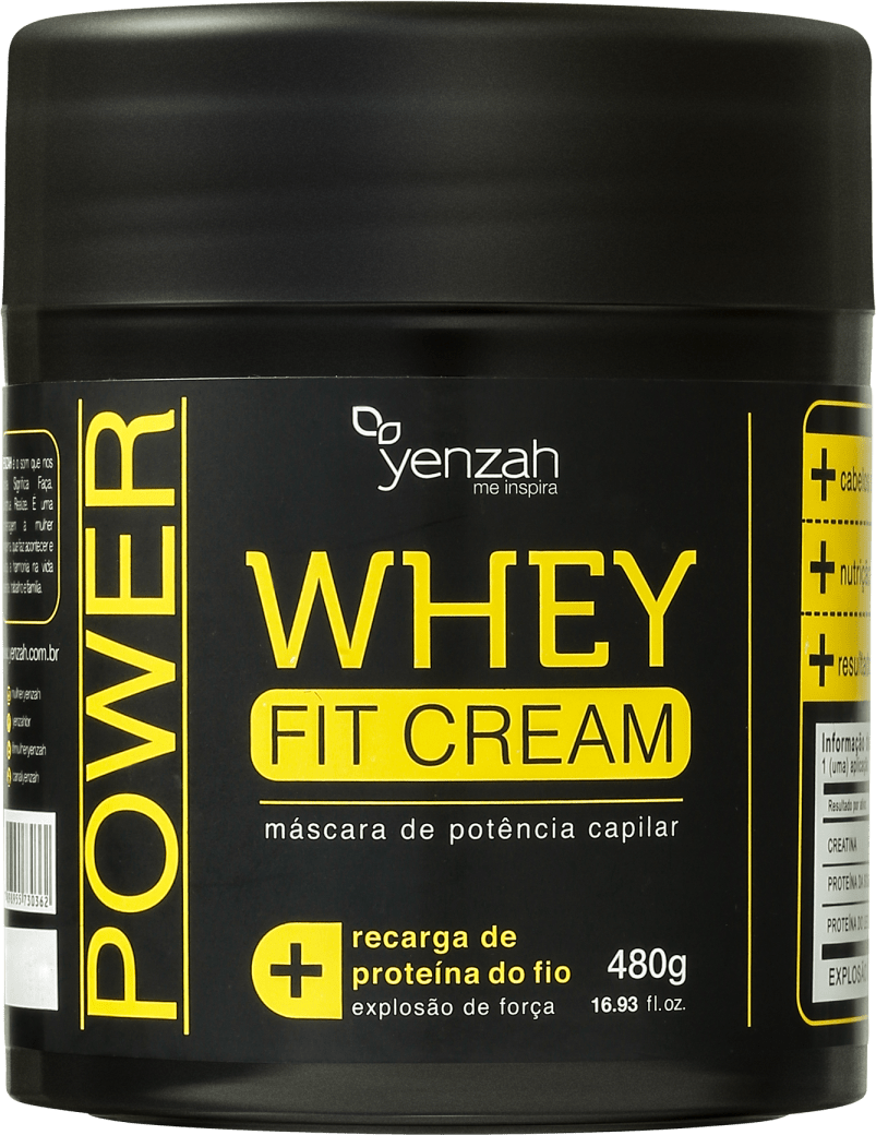 Yenzah Power Whey Fit Cream - Máscara de Tratamento 480g