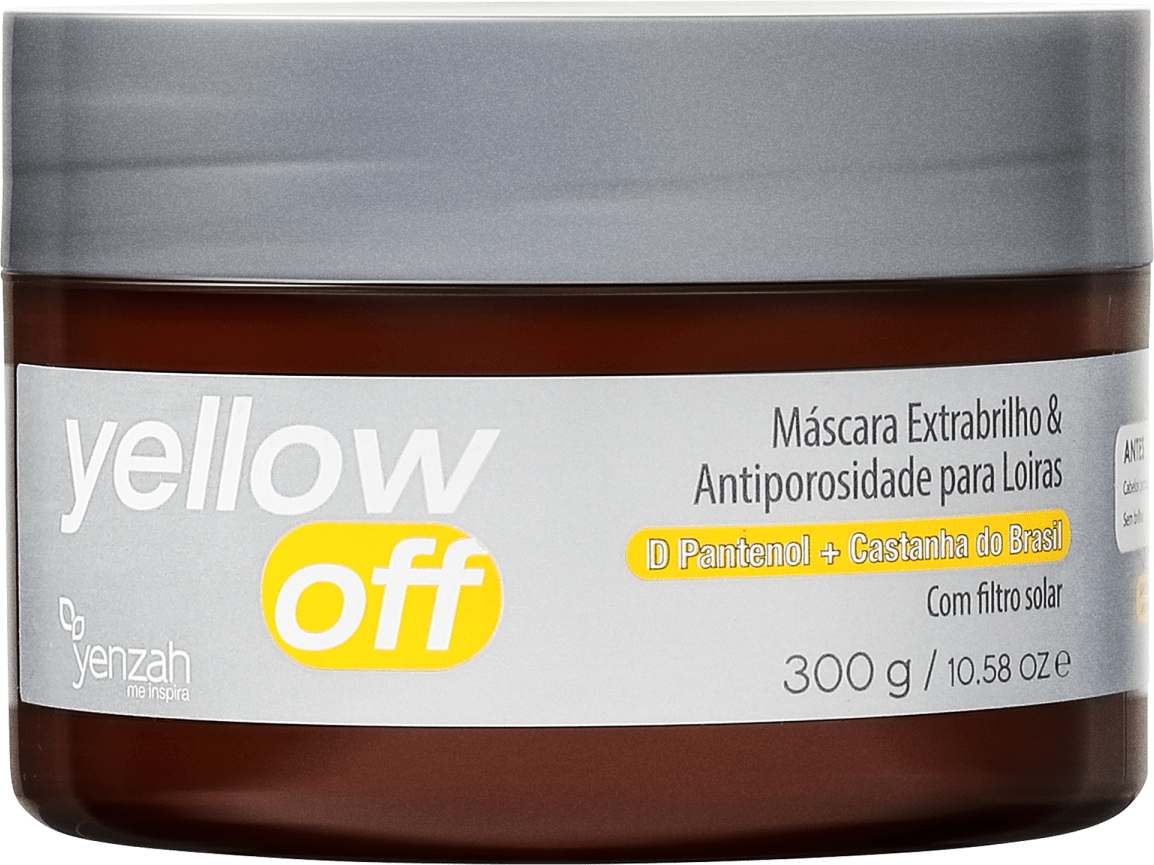 Yenzah Yellow Off Extrabrilho e Antiporosidade - Máscara 300g